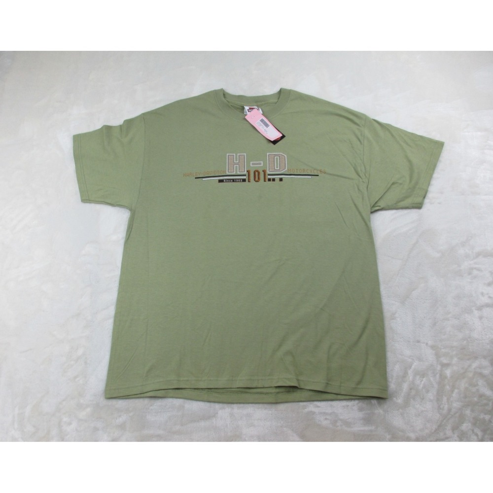 NEW VINTAGE Harley Davidson Shirt Mens Extra Large Green Rockford Illinois 2002
